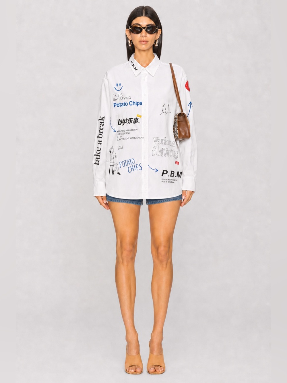 PEACEBIRD x Lay’s Graphic Print Pop Food Art Y2K Asian Streetwear 📐M